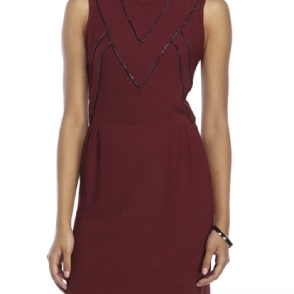 SANDRO 'Rapprocher' Chain Detail Fit and Flare Dress (Large)